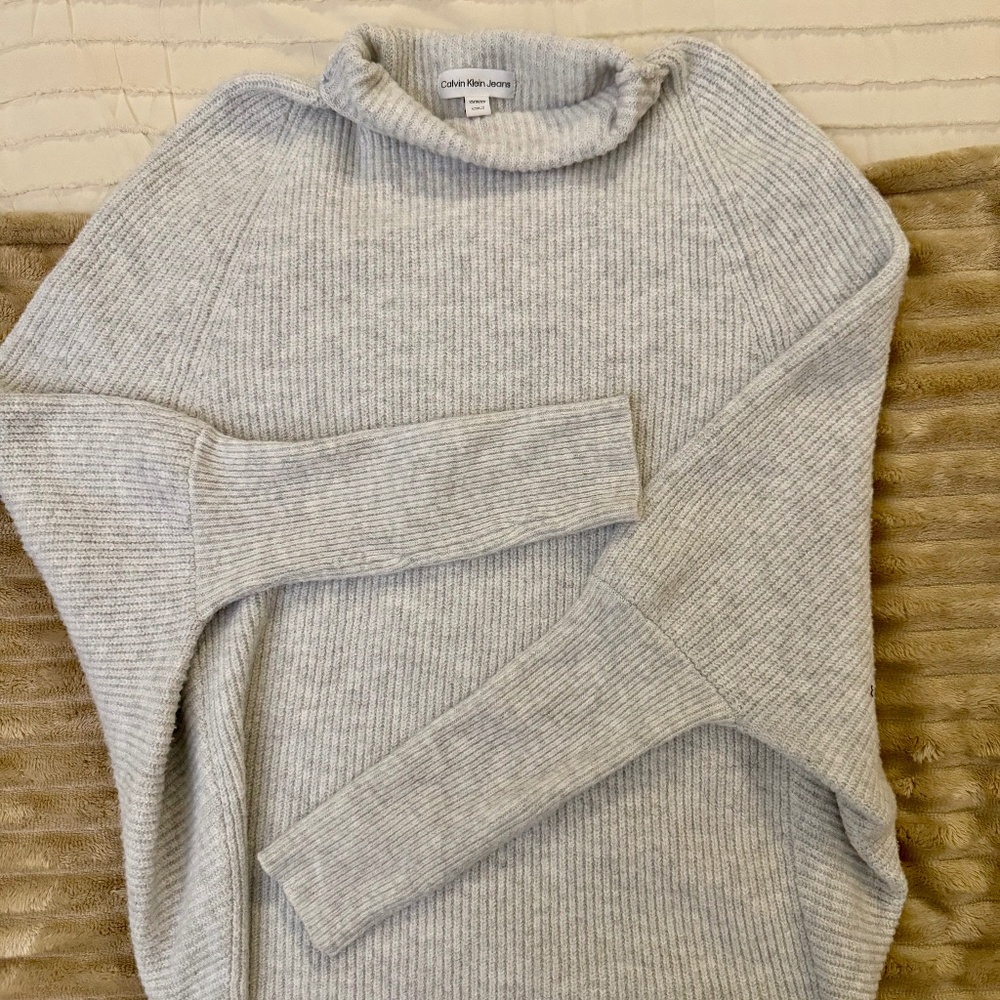 Calvin Klein Jeans Women's Funnel Neck Dolman-Sleeve Sweater